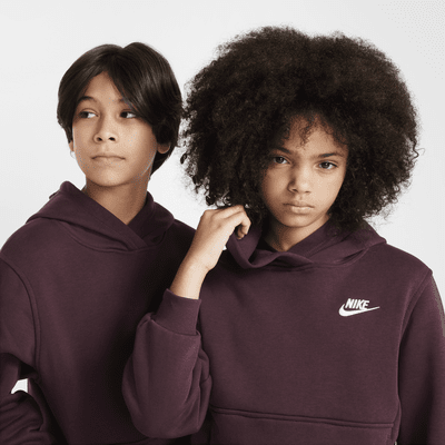 Nike Sportswear Club Fleece-pullover-hættetrøje til større børn