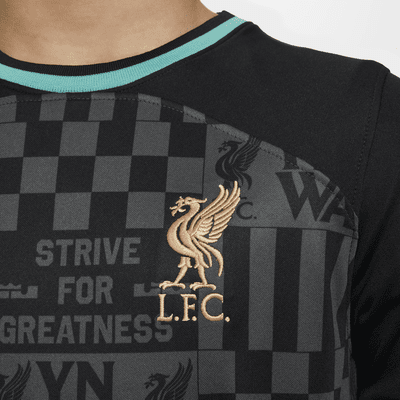 Jersey de fútbol Nike Dri-FIT Replica para niños talla grande LeBron x Liverpool FC Stadium