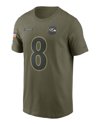 Мужская футболка Lamar Jackson Baltimore Ravens Salute To Service Men’s Nike NFL