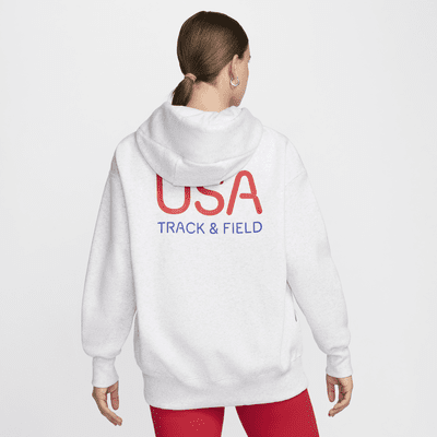 Sudadera con gorro Nike oversized de cierre completo para mujer USA Phoenix Fleece 