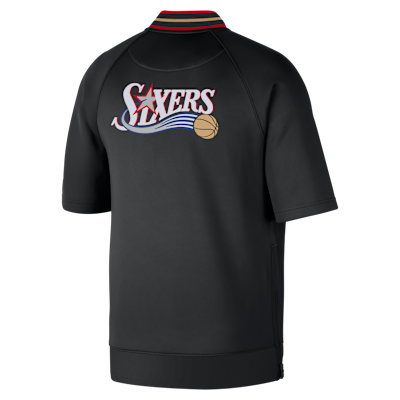 Philadelphia 76ers Hardwood Classics Men's Nike Dri-FIT NBA Short-Sleeve Jacket