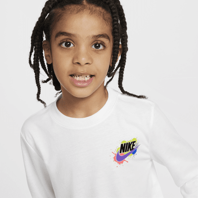 Playera de manga larga para niños talla pequeña Nike "Express Yourself"