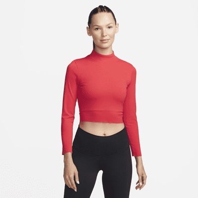 Top corto de manga larga para mujer Nike Yoga Dri-FIT Luxe