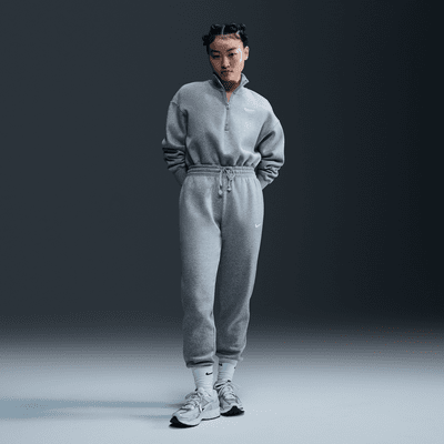 Dámská zkrácená mikina Nike Sportswear Phoenix Fleece s polovičním zipem