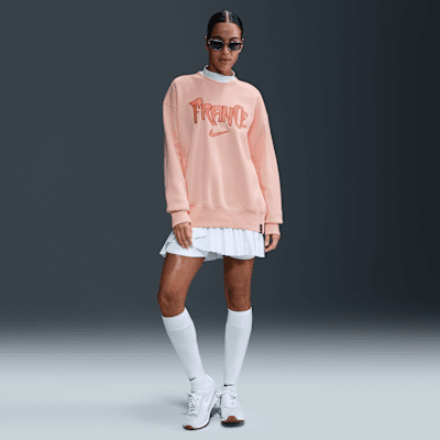 France Phoenix Fleece Women's Nike Football Oversized Crew-Neck Sweatshirt