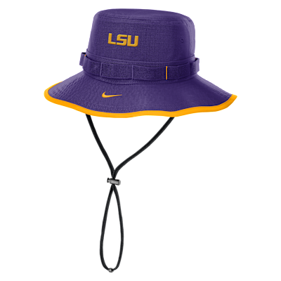 Gorro tipo pescador universitario Nike Dri-FIT para hombre LSU Tigers On-Field Apex Boonie