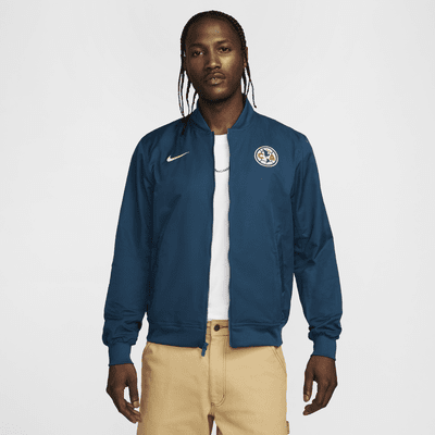 Chamarra bomber de fútbol Nike de tejido Woven y sin forro para hombre Club América Sport Essentials