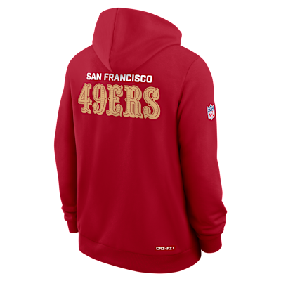 Sudadera con gorro sin cierre Nike Dri-FIT de la NFL para hombre San Francisco 49ers Initial Home Sideline