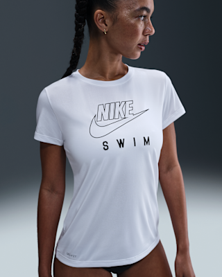 Женские шорты Nike Swim Swoosh Hydroguard Short-Sleeve Top