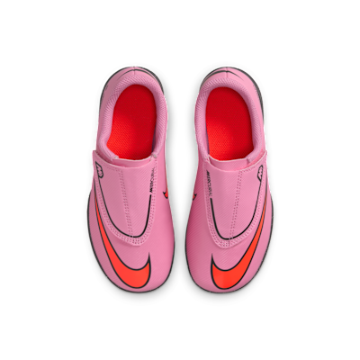 Tacos de fútbol para pasto sintético (turf) de corte low para niños de preescolar Nike Jr. Mercurial Vapor 16 Club