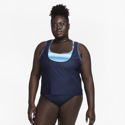 Nike Swim Women's Convertible Layered Tankini Top (Plus Size)