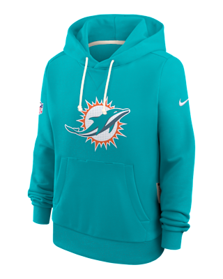 Женское худи Miami Dolphins Sideline Nike Dri-FIT NFL Pullover Hoodie