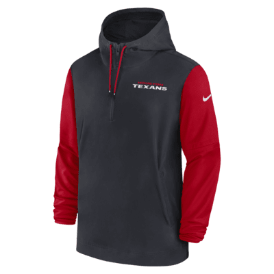 Houston Texans Sideline Pre-Game Player Men's Nike NFL 1/2-Zip Hooded Jacket