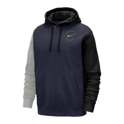 Sudadera con gorro universitaria Nike para hombre Michigan Club Fleece