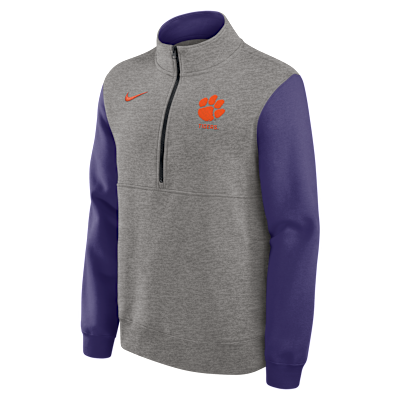 Clemson Club Men's Nike College 1/2-Zip Crew