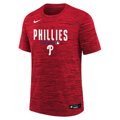 Philadelphia Phillies Authentic Collection Velocity Big Kids' Nike Dri-FIT MLB T-Shirt
