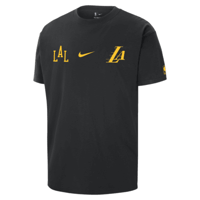 Los Angeles Lakers 2023/24 City Edition Nike NBA Courtside Max90 T-Shirt für Herren