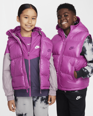 Подростковая безрукавка Nike Sportswear Heavyweight Synthetic Fill EasyOn Big Kids' Therma-FIT Repel Loose Hooded Vest