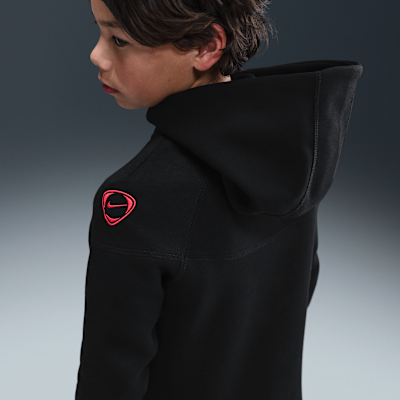 Paris Saint-Germain Tech Third Older Kids' Nike Total 90 Football Fleece Full-Zip Hoodie