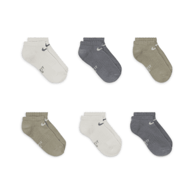 Nike Dri-FIT Performance Basics Little Kids' No-Show Socks (6 Pairs)