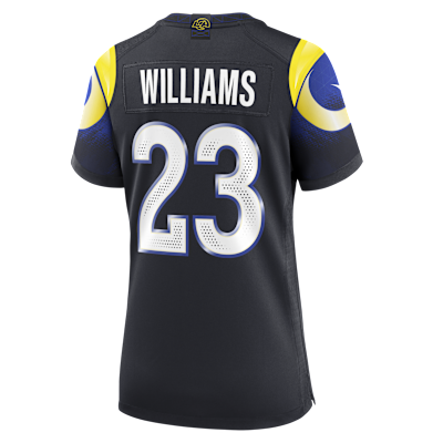 Jersey Nike de la NFL Game para mujer Kyren Williams Los Angeles Rams Rivalries Collection