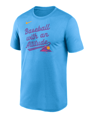 Мужская футболка Colorado Rockies City Connect Team Phrase Script Legend Nike Dri-FIT MLB