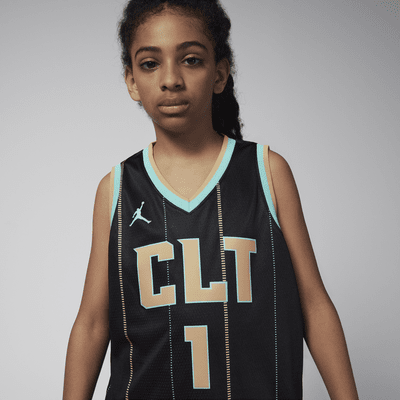 Dres Jordan Dri-FIT NBA Swingman LaMelo Ball Charlotte Hornets City Edition 2022/23 pro větší děti (chlapce)