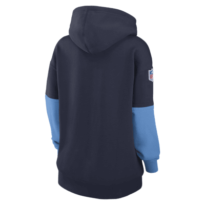 Sudadera con gorro sin cierre Nike de la NFL para mujer Tennessee Titans Sideline Essential