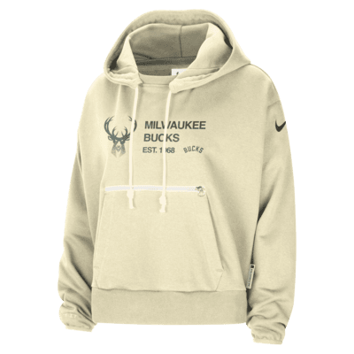 Sudadera con gorro sin cierre Nike Dri-FIT de la NBA para mujer Milwaukee Bucks Standard Issue