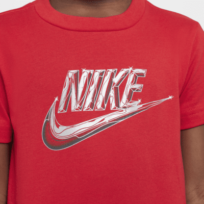 Playera metalizada Futura infantil Nike 