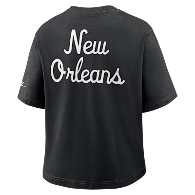 New Orleans Saints Rewind Pocket Boxy Women's Nike NFL T-Shirt