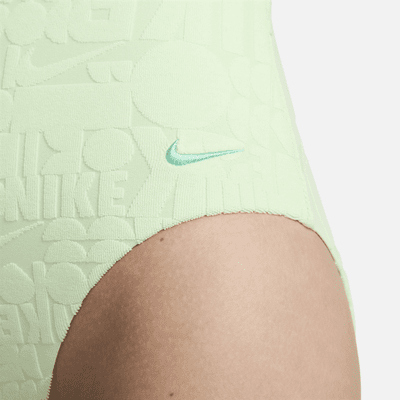 Traje de baño de una pieza con espalda en T para mujer Nike Swim Retro Flow