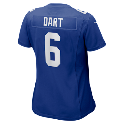Jersey Nike de la NFL Game para mujer de Jaxson Dart de los New York Giants
