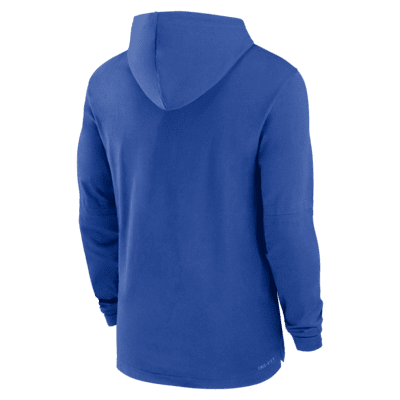 Playera de manga larga universitaria Nike Dri-FIT con gorro para hombre Kentucky Wildcats Sideline