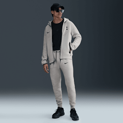Tottenham Hotspur Tech Windrunner Nike Tam Boy Fermuarlı Fleece Erkek Kapüşonlu Futbol Üstü