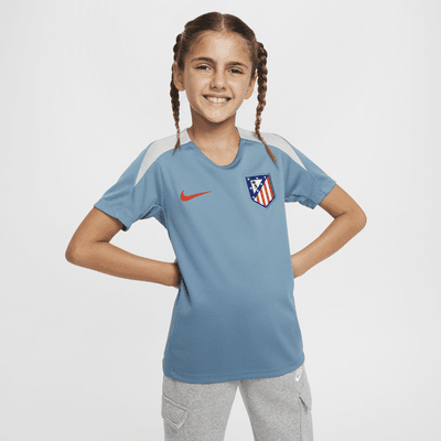 Haut de foot en maille à manches courtes Nike Dri-FIT Atlético Madrid Strike pour ado