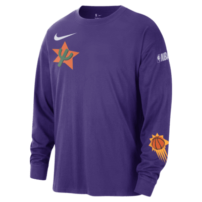 Phoenix Suns Courtside City Edition Men's Nike NBA Max90 Long-Sleeve T-Shirt