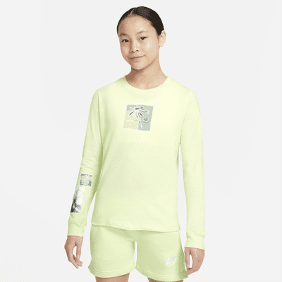 Nike Sportswear Big Kids' (Girls') Long-Sleeve T-Shirt.