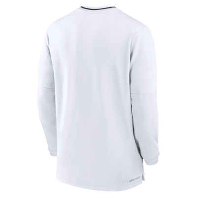 Playera de manga larga universitaria Nike Dri-FIT de medio cierre para hombre Georgia Bulldogs Sideline Coach