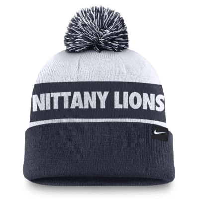 Gorro con dobladillo y pompón universitario Nike para hombre Penn State Nittany Lions Primetime Peak