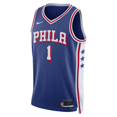 James Harden Philadelphia 76ers 2023/24 Association Edition Nike Men's Dri-Fit NBA Swingman Jersey in White, Size: Medium | DX8472-100