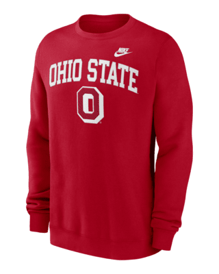 Мужские  Ohio State Buckeyes Legacy Classic Arch Over Logo Nike College Pullover Crew