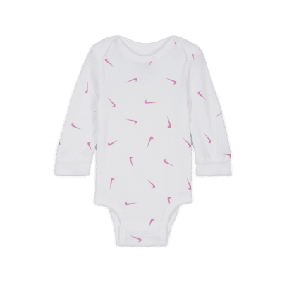 Nike Baby Essentials Baby (0-9M) Long Sleeve Bodysuits (3 Pack)