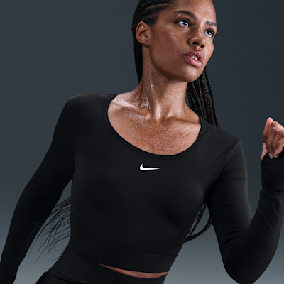 Nike Pro Dri-FIT verkürztes Longsleeve (Damen)
