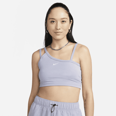 Camiseta de tirantes cropped asimétrica para mujer Nike Sportswear Everyday Modern