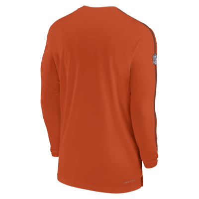 Playera de manga larga Nike Dri-FIT de la NFL para hombre Cincinnati Bengals Sideline Coach