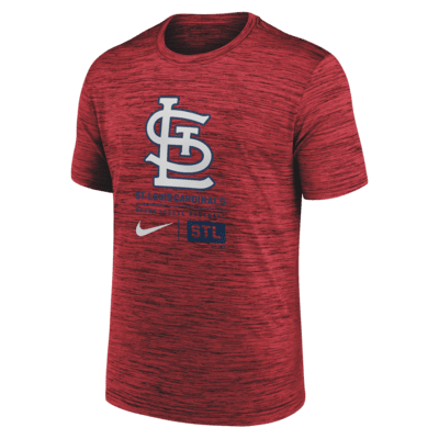 St. Louis Cardinals Large Logo Velocity Men's Nike MLB T-Shirt