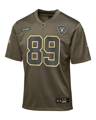 Детские джерси Brock Bowers Las Vegas Raiders Salute to Service Big Kids’ Nike NFL Game Jersey