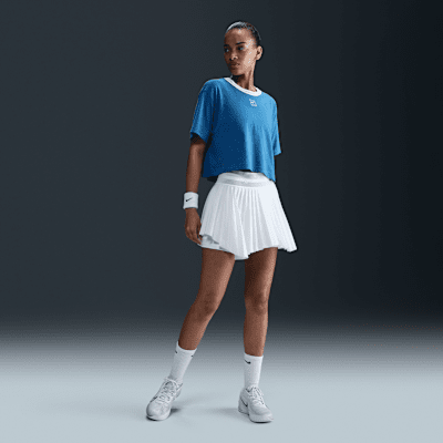 Playera de manga corta Dri-FIT cropped para mujer Nike Heritage