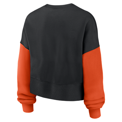 Sudadera de cuello redondo sin cierre de la NFL Nike para mujer Cincinnati Bengals